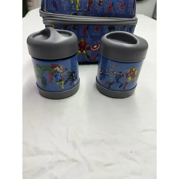Pottery Barn Kids DC Marvel Hot Beverage Soup Containers With Lids Lunch Bag - Picture 2 of 14
